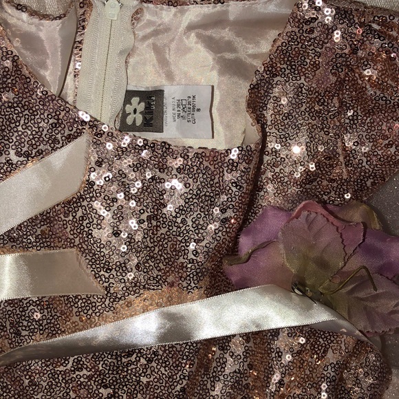 Rose Gold Sequins bodice & Tulle Dress - Picture 7 of 8